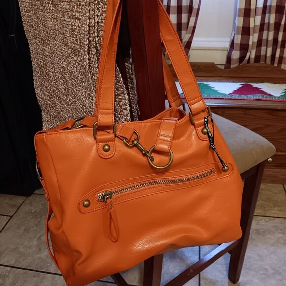 Intuition Hollywood By Jaye Hersh Like New Orange Handbag - Picture 1 of 9